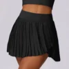 Pleated Black Skort