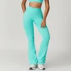 High Waist Ribbed Bell Bottom Yoga Pants