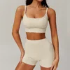 High Elasticity Sports Suit with Leggings and Bra for Gym and Yoga