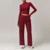 Yoga Sportswear Set with Long Sleeves and Trousers