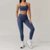High Elasticity Sports Suit with Leggings and Bra for Gym and Yoga