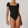 Yoga Jumpsuit with Short Sleeves for Fitness and Gym